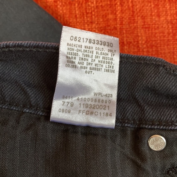 Y2K Levis Classic Black Hi Rise Skinny 632 Distressed Jeans - Picture 12 of 15